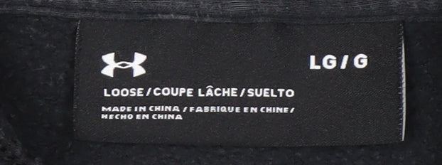 Under Armour Men's Black Full Zip Hoodie, Large