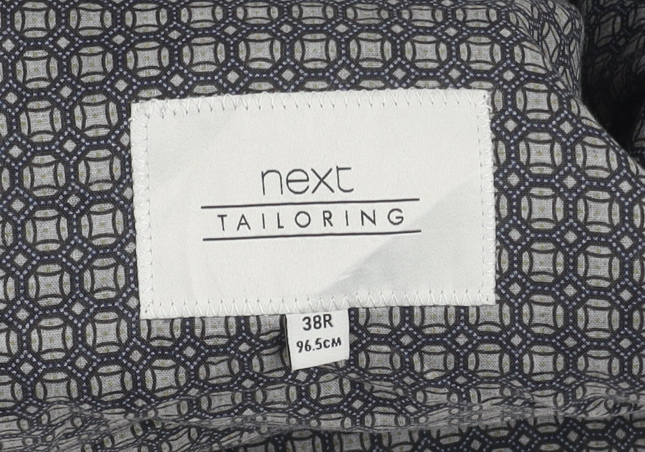 Next Men's Grey Wool Waistcoat Size 38R Regular Fit