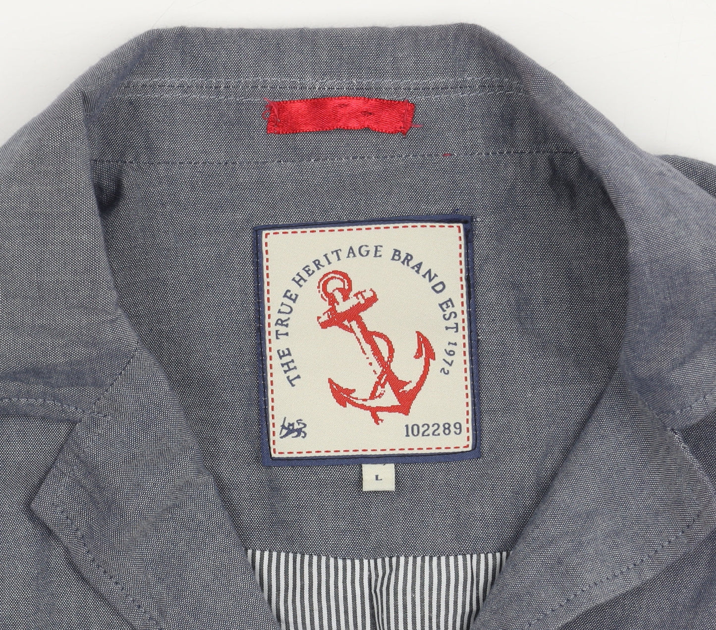 The True Heritage Men's Blue Blazer, L, Notch Lapel