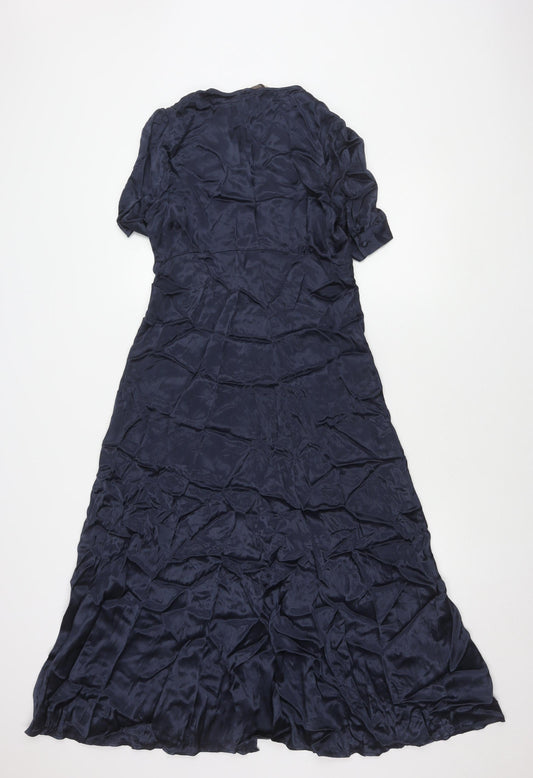 Coast Women's Blue Dress, Size 10, Button Accent