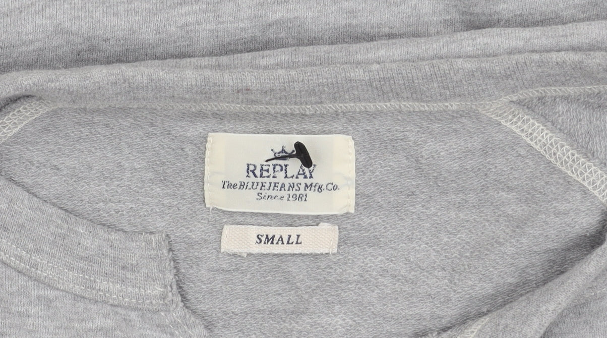 Replay Unisex Grey Pullover Sweatshirt, Size S