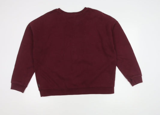 Superdry Women's Red Logo Sweatshirt, Size 16, Pullover