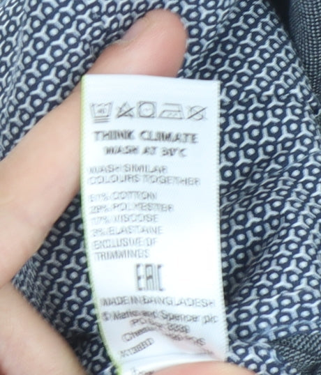 Marks and Spencer Men's Grey Trousers L Flat Front