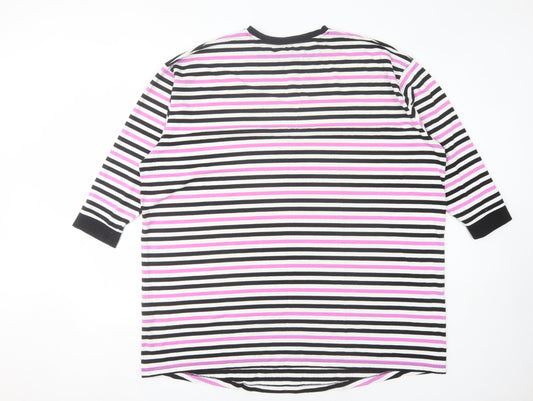 Womens UK Size 14 ASOS Multicoloured Ringer T-Shirt