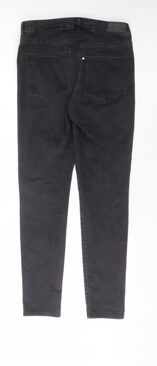 Mens UK Size 32 H&M Regular Fit Skinny Black Jeans