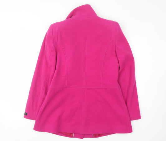 Womens UK Size 12 Marks and Spencer Pink Basic Coat