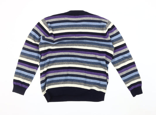 Gant Men's Multicoloured 2XL Wool Striped Pullover Jumper
