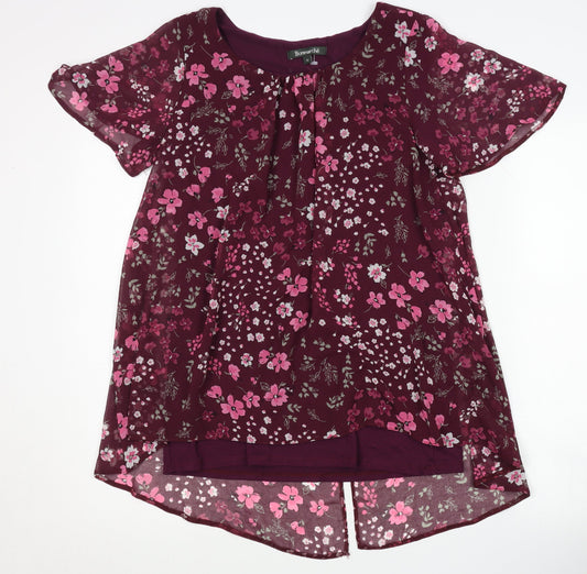 Bonmarché Women's Multicoloured Floral Blouse Size 10