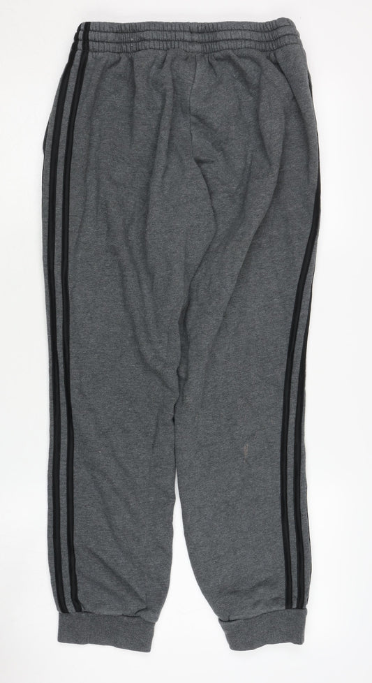 Adidas Men's Grey Jogger Trousers L, Elastic Waist