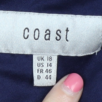 Coast Women's Blue A-Line Off-Shoulder Dress Size 18