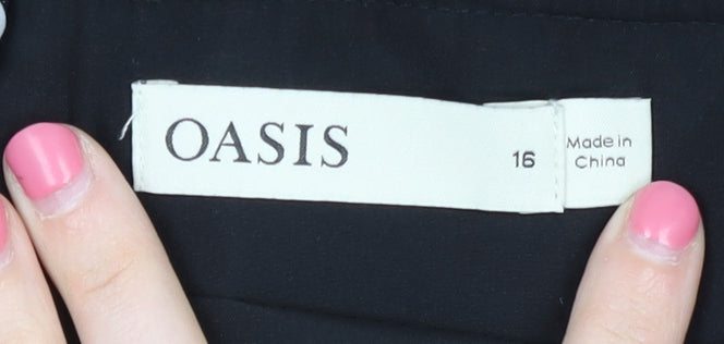 Oasis Women's Black Halter Dress, Size 16
