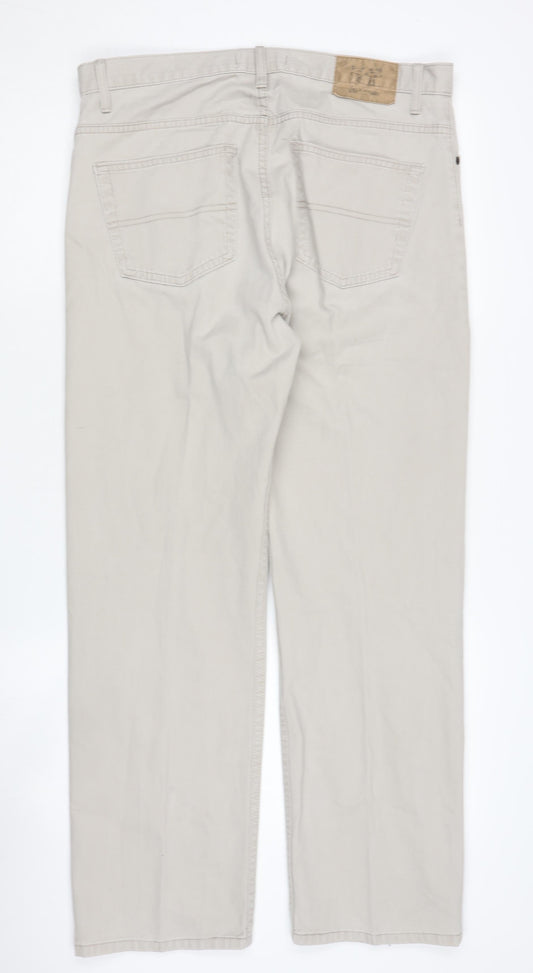 Marks and Spencer Men's Beige Straight Jeans 34R