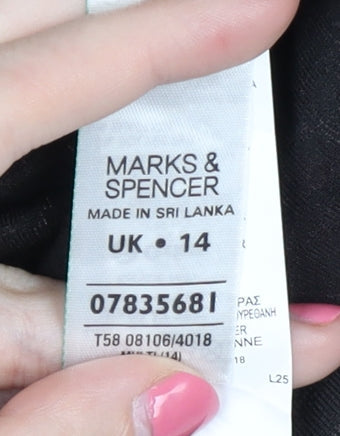 Womens UK Size 14 Marks and Spencer Multicoloured Basic Blouse
