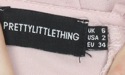 PrettyLittleThing Women's Pink Camisole Top, Size 6, Party Wear