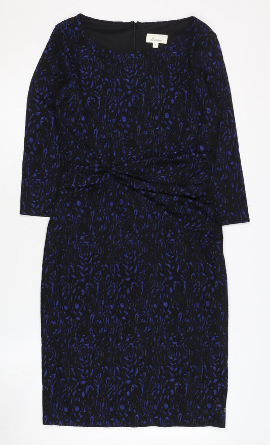 Additional front view of Linea Women's Black, size 8, Sheath Dress