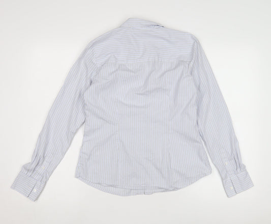 Womens UK Size 10 H&M White Basic Button-Up