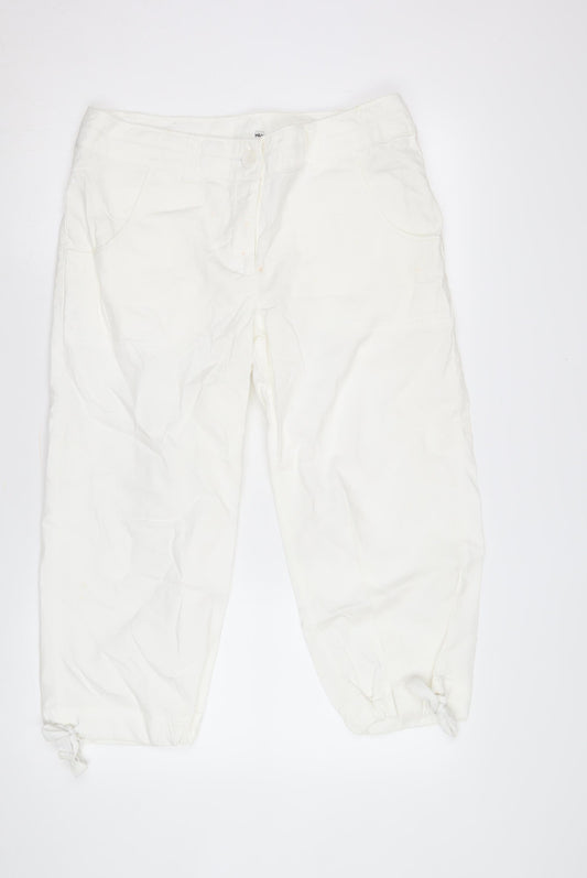 H&M Women's White Trousers Size 12