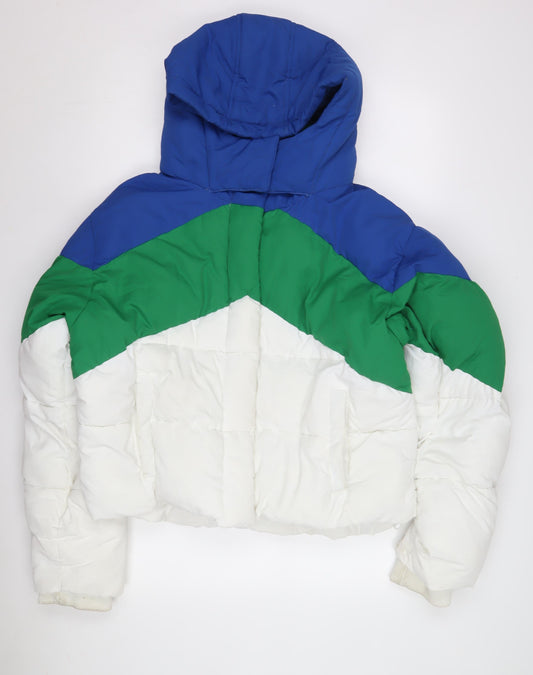 Womens UK Size 14 Topshop Multicoloured Puffer Jacket