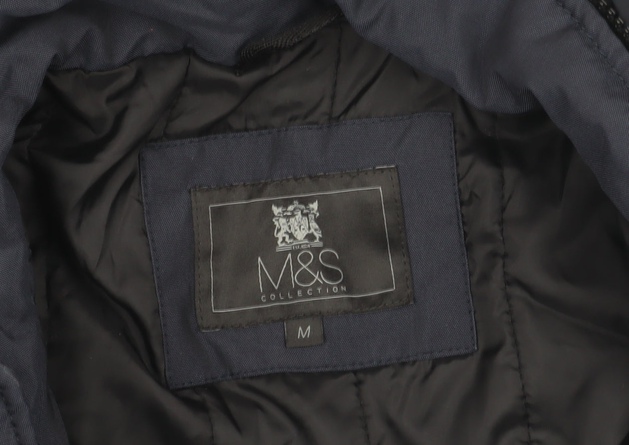 Mens UK Size M Marks and Spencer Blue Parka Coat