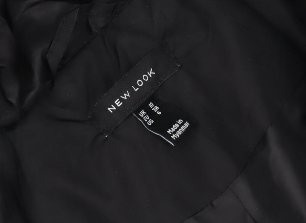 Womens UK Size 10 New Look Black Puffer Jacket