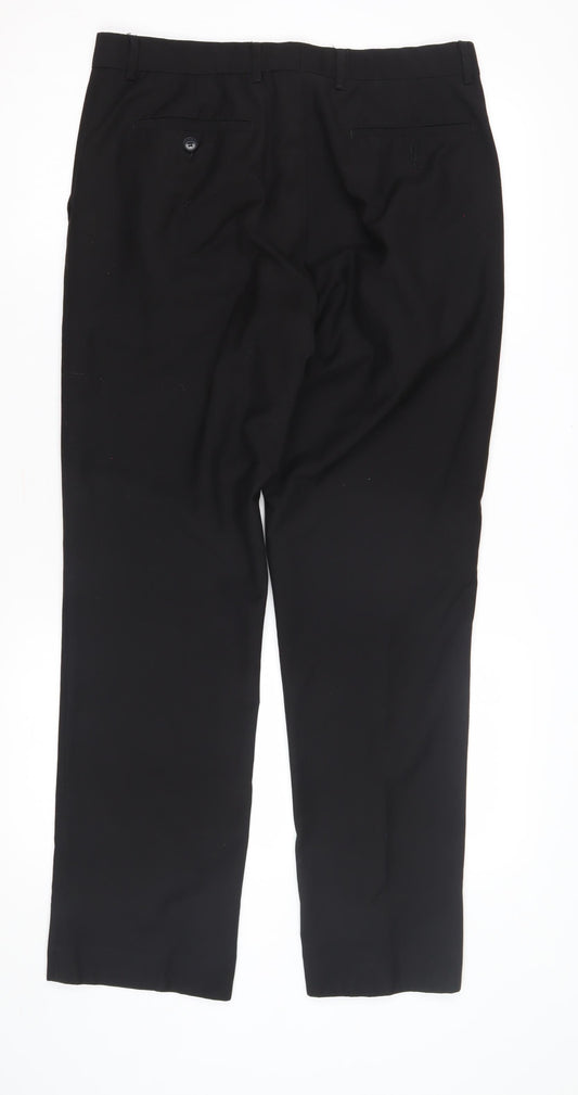 Mens UK Size 32 Butler & Webb Regular Fit Business Black Trousers