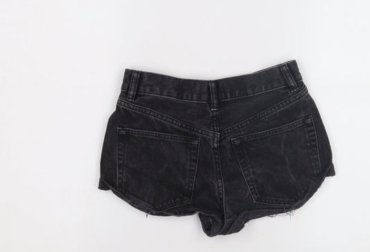 ASOS Design Women's Black Denim Hot Pants, Size 6