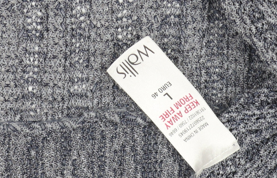 Womens UK Size L Wallis Grey Cardigan Jumper