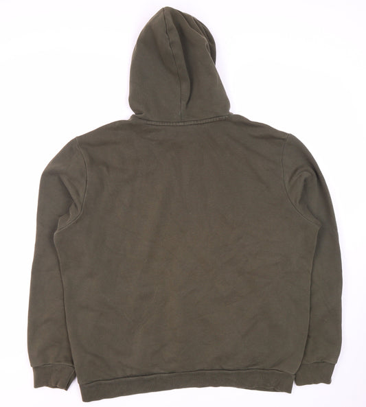 Mens UK Size L PUMA Green Pullover Hoodie
