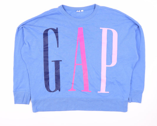 Gap Women's Blue Pullover Sweatshirt L Casual