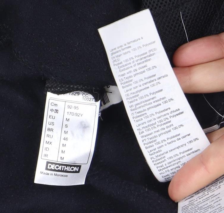 Womens UK Size S DECATHLON Black Basic Jacket