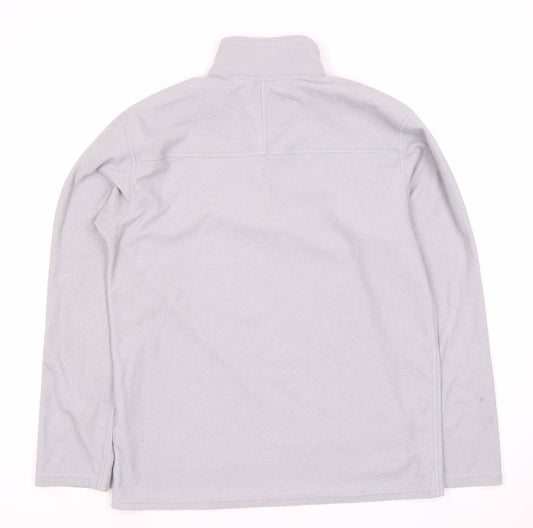 The North Face Men's Grey 1/4 Zip Fleece Sweatshirt M