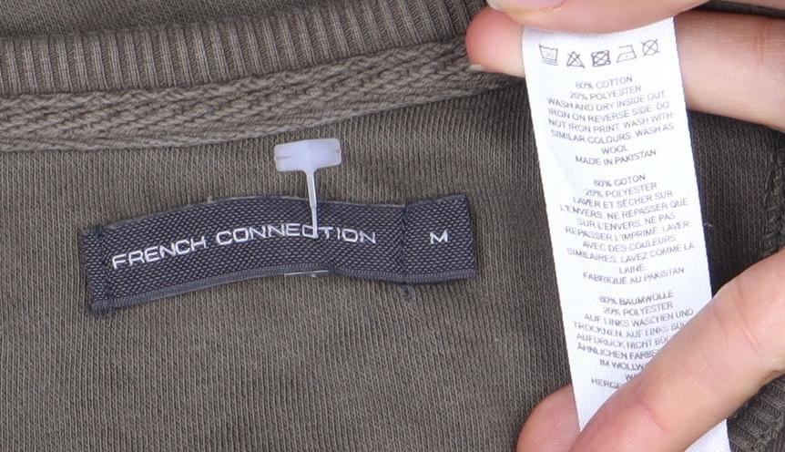 Mens UK Size M French Connection Brown Pullover Sweatshirt