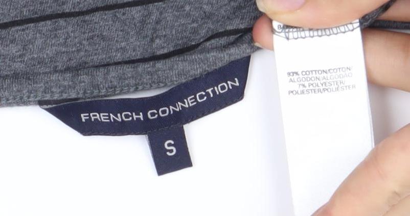 Womens UK Size S French Connection Grey Basic T-Shirt