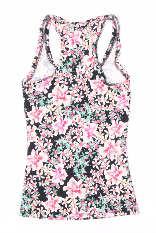 Bershka Women's Multicoloured Floral Tank, Size S - New