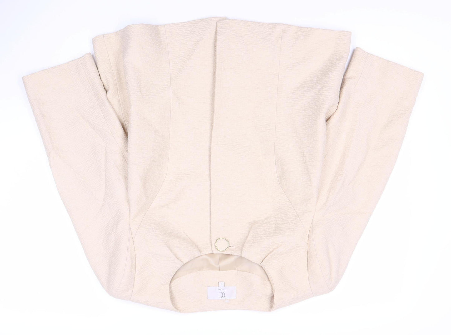 CC Petite Women Beige Suit Jacket Size 12