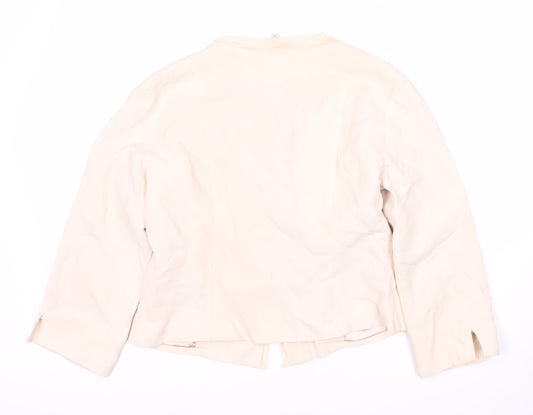 Kaliko Women's Ivory Blazer - Size 8, Silk/Linen