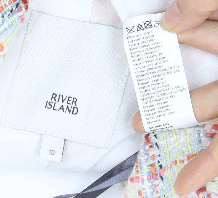 River Island Women’s Multi Blazer 10 Plaid