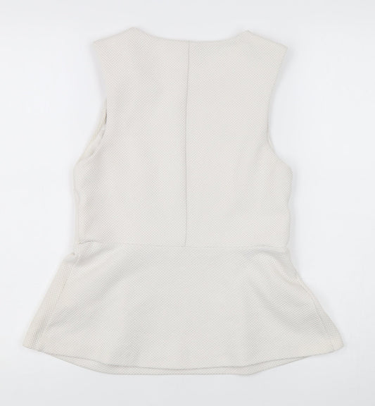 Womens UK Size 8 H&M White Basic Blouse