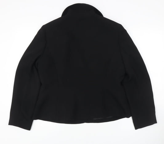 Precis Women's Black Blazer Size 16 Notch Lapel Classic Fit