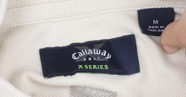 Callaway Men's Beige Golf Polo, Medium