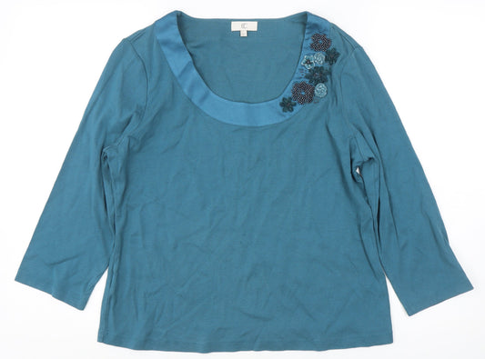 Womens UK Size 10 CC Blue Basic Blouse