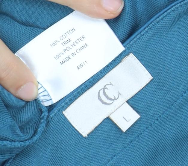 Womens UK Size 10 CC Blue Basic Blouse