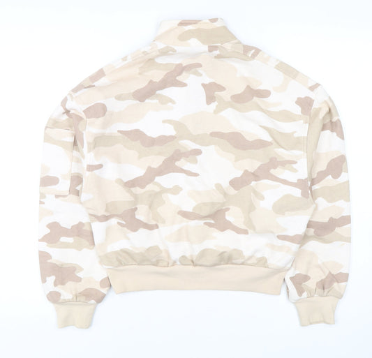 Divided Women's Beige Camo Full Zip Sweatshirt XS