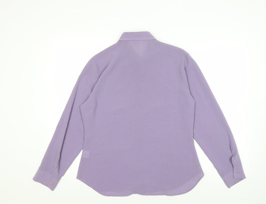 Autonomy Women's Purple Button-Up Shirt Size 12