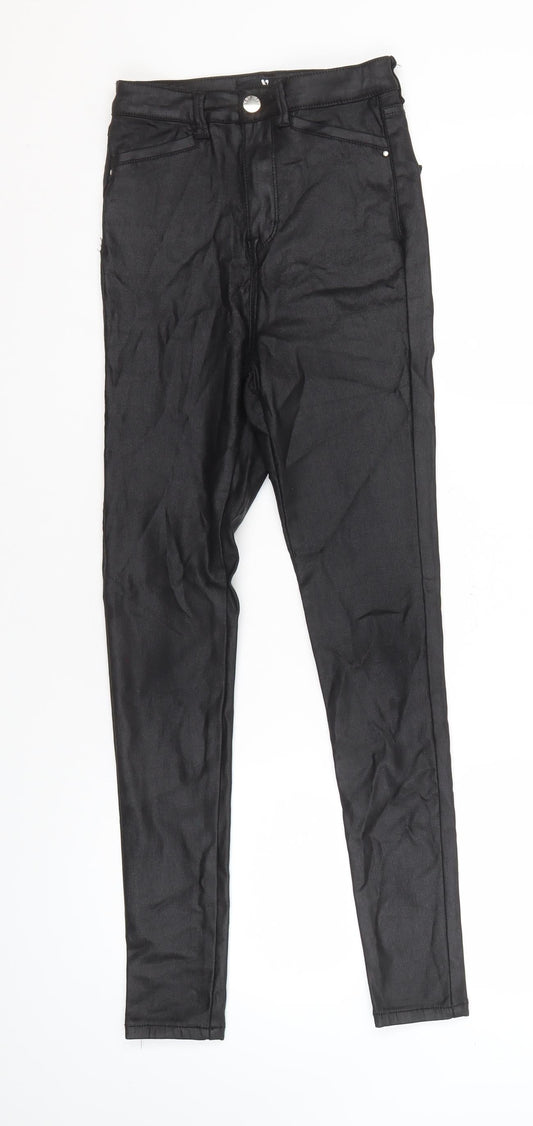 Womens UK Size 12 Very Regular Fit Skinny Black Jeans