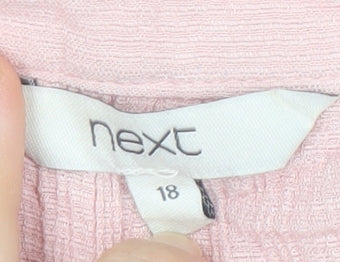 Womens UK Size 18 NEXT Pink Basic Blouse