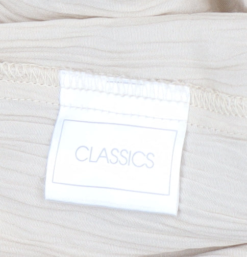 Womens UK Size 12 Classics Regular Fit Casual Beige Trousers