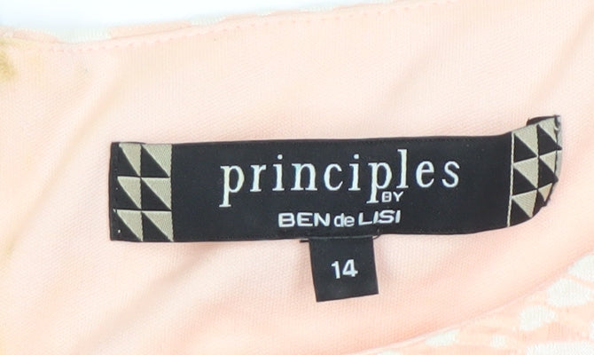 Womens UK Size 14 Principles by Ben de Lisi Beige Basic Blouse