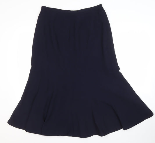 Jacques Vert Women's Blue Polyester Skirt Size 14