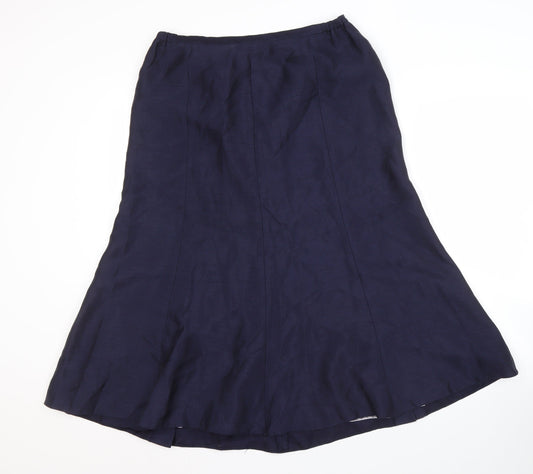 Jacques Vert Women's Blue A-Line Long Skirt Size 14